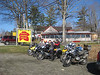 Polly's Pancake Parlor 19 April 2009 : A gathering of riders from Adventure Rider.com met for breakfast at Polly's in Sugar Hill, NH.  Had a great turnout.  Weather for the day ended up fantastic.  It was a good day - even with some dirt biking on a Gold Wing. :~)